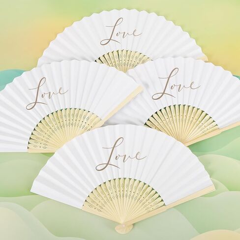 100pcs Paper Fans Handheld Folding Fans Bulk Fans for Line Dancing Bulk White Wedding Fans Folding Fans Handheld for Guest Dancing Party DIY Craft Photo Props Wall Decoration in Kuwait