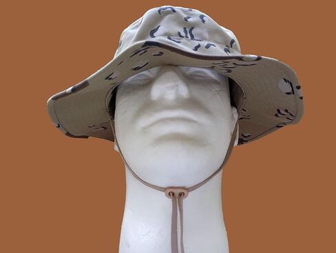 U.S Military Issue Desert Boonie Hat Type II Sun Hot Weather Gulf War USA Made in Saudi Arabia