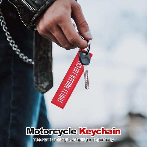 Premium Motorcycle Keychain - Durable Embroidered Key Tag for Riders of Cars, ATV, Dirt Bikes, Scooter & More in Kuwait