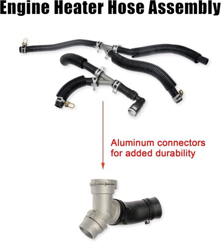 626-315HP Aluminum Engine HVAC Heater Hose Assembly Compatible with Chrysler Town & Country Dodge Grand Caravan 3.6L 2011-2020 Inlet & Outer Replace 5058729AH in Saudi Arabia