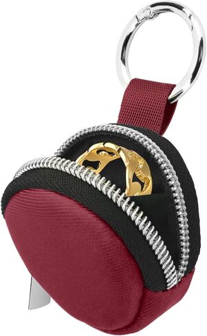 Portable Ring Organizer Case with Keychain, Traveling Ring Holder Storage Bag, Anti-Lost Keychain Container for Smart Rings, Jewelry (1, Burgundy) in Saudi Arabia