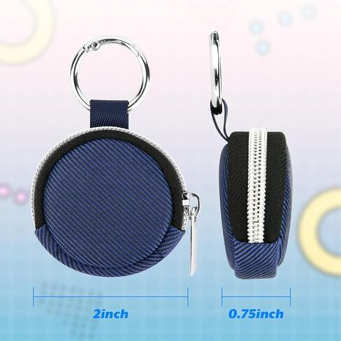 Portable Ring Organizer Case with Keychain, Traveling Ring Holder Storage Bag, Anti-Lost Keychain Container for Smart Rings, Jewelry (1, Burgundy) in Saudi Arabia