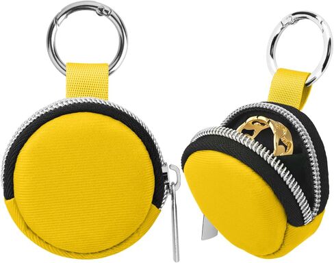 Portable Ring Organizer Case with Keychain, Traveling Ring Holder Storage Bag, Anti-Lost Keychain Container for Smart Rings, Jewelry (1, Burgundy) in Saudi Arabia