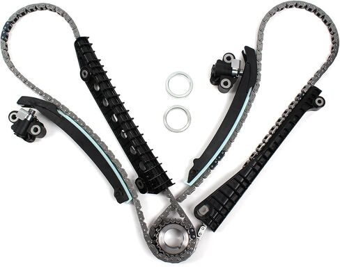 CNS Timing Chain Kit W/Updated Tensioners Compatible/Replacement for 2004-08 FORD/LINCOLN 5.4L SOHC V8 (24-Valve), TRITON (3-Valve) Engine ONLY in Saudi Arabia