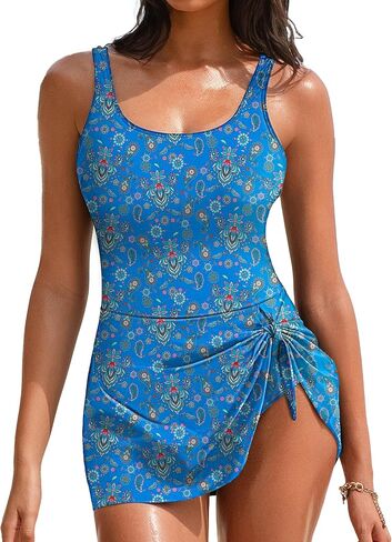 Buauty One Piece Swimdress Swimsuits for Women Tummy Control Swim Skirt Bathing Suit for Women 2025 in Saudi Arabia