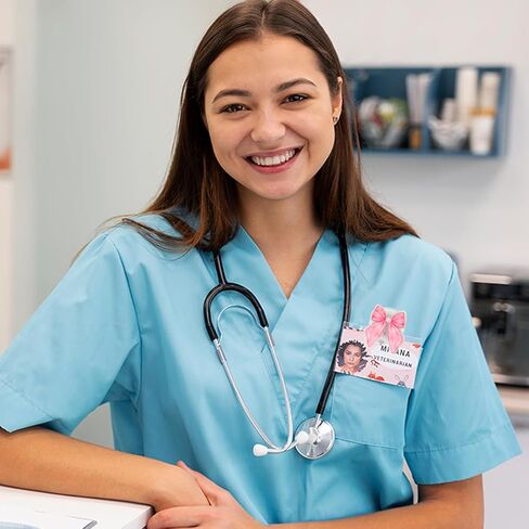 مضحكة ممرضة شارة بكرة لبطاقة هوية preppy شارة الشارة بكرات الهدايا القابلة للسحب للممرضة المعلم NP RN LPN CNA إكسسوارات العمال الطبي للعمل in Kuwait