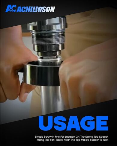 Universal Motorcycle Fork Spring Compressor Tool Kit Compatible with Most Upside Down Streetbike & Motorcycle Forks in Kuwait