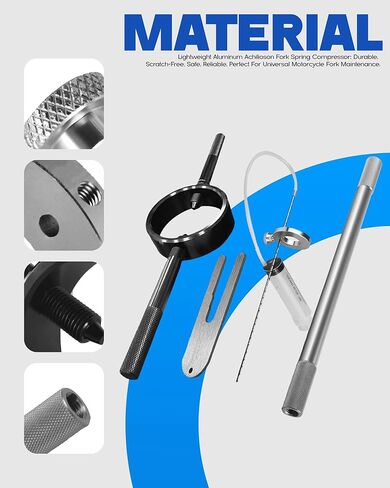 Universal Motorcycle Fork Spring Compressor Tool Kit Compatible with Most Upside Down Streetbike & Motorcycle Forks in Kuwait