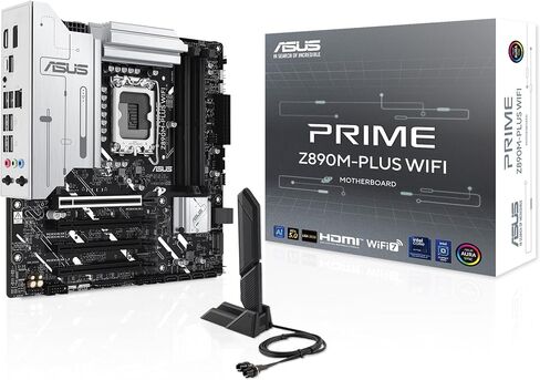 ASUS PRIME Z890-P WIFI Z890 LGA 1851 ATX motherboard, Intel® Core™ Ultra Series 2 Ready, Advanced AI PC-ready, 14+1+1+2 power stage, DDR5, PCIe® 5.0, Thunderbolt™ 4 USB Type-C®, 4x M.2, Wi-Fi 7, 2.5Gb in Saudi Arabia