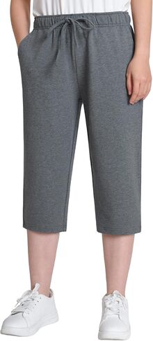 Weintee Women's Petite Cotton Capris Petite Length in Saudi Arabia