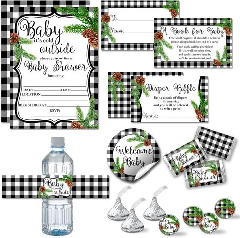 Little Hatchling Cute Sea Turtle Sea Life Baby Shower Party Bundle Includes 20 each of Invitations with Envelopes + 4 Different Sizes of Decorative Stickers, Diaper Tickets & Bring a Book Cards in Saudi Arabia
