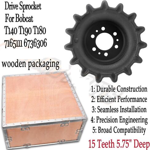 2pc 6736306 Drive Sprocket 5.75" Deep Replacement fits for Bobcat Skid Steer Loaders T140 T190 T180 Heavy Black in Saudi Arabia