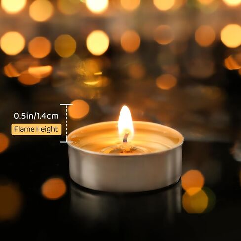 Soy Tea Lights Candles 100 Pack,4 Hours Long Burning-Natural Soy Wax Tealights Candles,Paraffin-Free,Unscented,Clean Burn Tea Lights Votive Candle Bulk for Weddings,Dinner in Saudi Arabia