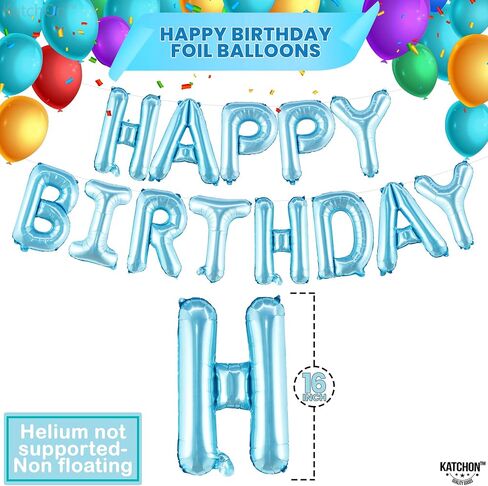 KatchOn, Green Happy Birthday Balloon Banner - 16 Inch | Green Mylar Foil Balloon For Happy Birthday Decorations | Birthday Sign Banner For Birthday Party Decorations in Saudi Arabia