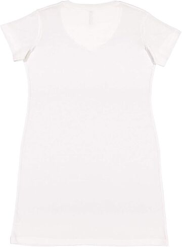 LAT Ladies 100% Cotton Jersey Short Sleeve V-Neck Swim Cover-up Dress (3522) in Saudi Arabia