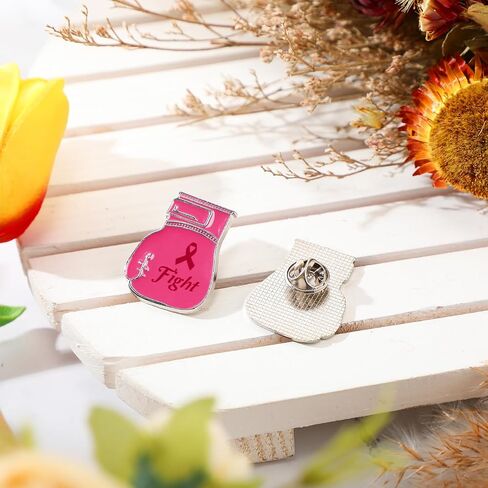 Ecally 50 Pcs Breast Cancer Awareness Pins Pink Ribbon Dove Pins Fight Breast Cancer Awareness Pins for Charity Public Recognition Survivor Campaign in Kuwait