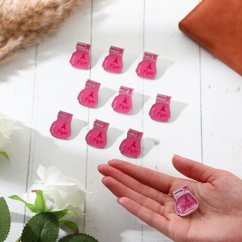 Ecally 50 Pcs Breast Cancer Awareness Pins Pink Ribbon Dove Pins Fight Breast Cancer Awareness Pins for Charity Public Recognition Survivor Campaign in Kuwait