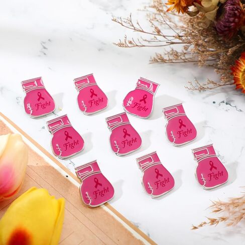 Ecally 50 Pcs Breast Cancer Awareness Pins Pink Ribbon Dove Pins Fight Breast Cancer Awareness Pins for Charity Public Recognition Survivor Campaign in Kuwait