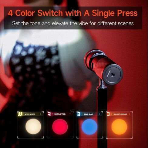Photography Lights, 4 Colors Portable Video Light 8400mAh Rechargeable Camera Light with 1/4" thread Spotlight for backgrounds in Saudi Arabia