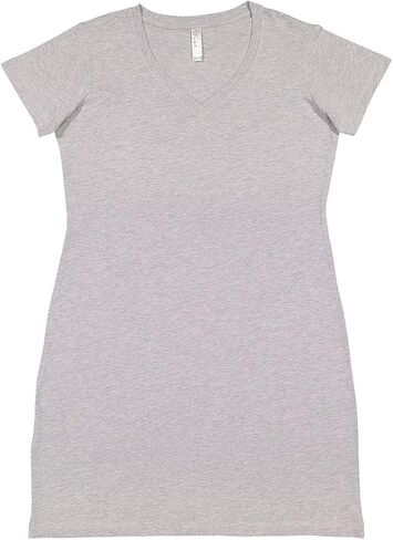 LAT Ladies 100% Cotton Jersey Short Sleeve V-Neck Swim Cover-up Dress (3522) in Saudi Arabia