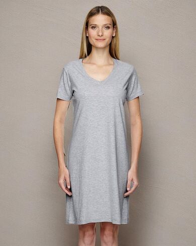 LAT Ladies 100% Cotton Jersey Short Sleeve V-Neck Swim Cover-up Dress (3522) in Saudi Arabia
