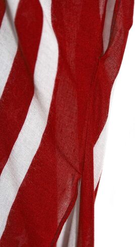 Modena Women's American Flag Print Duster Beach Cover Up Kimono Topper in Kuwait