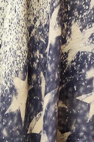 Modena Women's American Flag Print Duster Beach Cover Up Kimono Topper in Kuwait