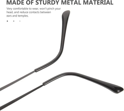 NOLITOY Metal Glasses Replacement Temple, Eyeglass Arms Legs Replacement, Universal Eyeglasses Arms Legs, DIY Temples for Glasses Sunglasses(1 Pair, Black) in Saudi Arabia