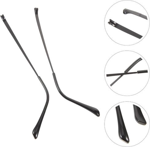 NOLITOY Metal Glasses Replacement Temple, Eyeglass Arms Legs Replacement, Universal Eyeglasses Arms Legs, DIY Temples for Glasses Sunglasses(1 Pair, Black) in Saudi Arabia