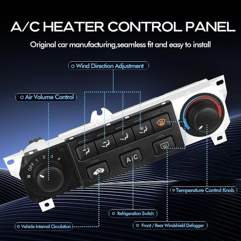 وحدة مكيف الهواء في المناخ الأمامي A/C وحدة تكييف الهواء لـ Honda Accord 1998 1999 2000 ، لـ Honda Odyssey 1998-2004 Switch A/C Control | استبدال# 79600-S84-A01ZA 599-268 in Kuwait