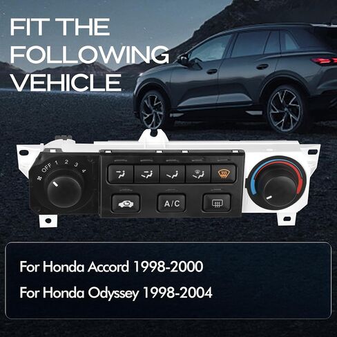 وحدة مكيف الهواء في المناخ الأمامي A/C وحدة تكييف الهواء لـ Honda Accord 1998 1999 2000 ، لـ Honda Odyssey 1998-2004 Switch A/C Control | استبدال# 79600-S84-A01ZA 599-268 in Kuwait