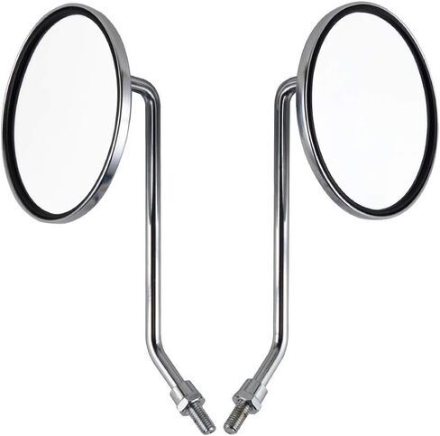 Nicecnc 8mm x 1.25mm مرايا دراجة نارية واحدة أسطوانة ، مرآة عرض خلفية ، مرايا عتيقة للدراجة النارية متوافقة مع Honda Z50 ST50 ST70 CH70 CL70 CT90 S90 CB100 CB125 CL100 in Saudi Arabia