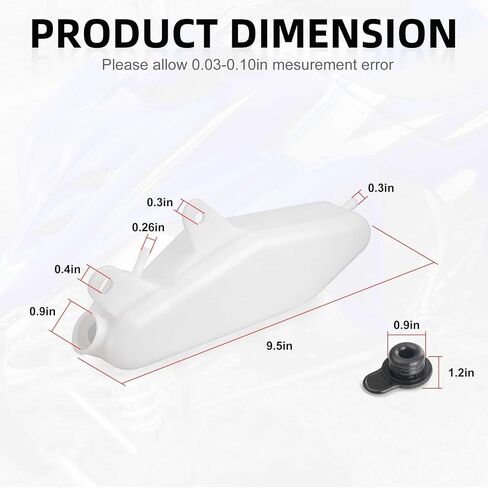 3LD-21871-00-00 فائض دبابة استرداد سائل التبريد والغطاء لـ Yamaha Raptor 660R YFM660R 2001 2002 2003 2004 2005 in Kuwait