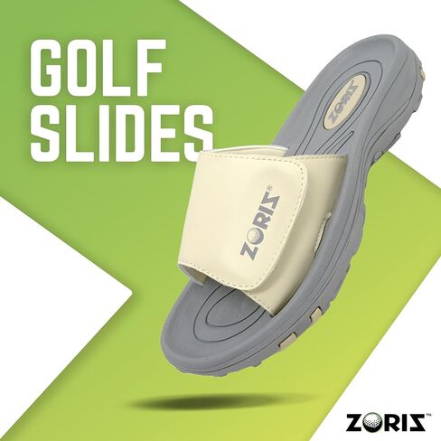 ZORIZ Golf Slides for Men and Women, Sports Slip On Sandals With Removable Spikes, Golf Footwear With Deeper Heel Cup and Higher Sidewalls for Secure Comfort in Saudi Arabia