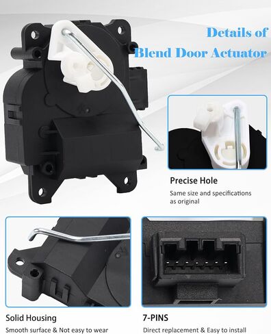 مشغل باب مزيج سخان HVAC 79140-SHJ-A01 متوافق مع 2007-2013 Acura MDX 2005-2010 Honda Odyssey 2009-2015 Pilot 2006-2014 Ridge-line Mode Motor Assembly استبدال # 604-868 in Kuwait
