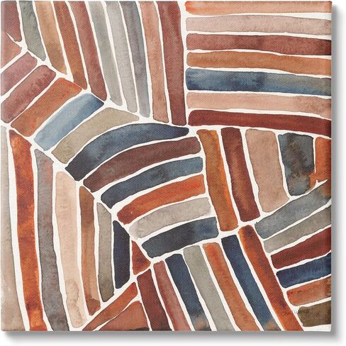 Stupell Industries Abstract Terracotta Stripes Canvas Wall Art Design by Cheryl Warrick in Saudi Arabia