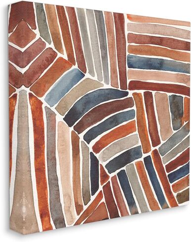 Stupell Industries Abstract Terracotta Stripes Canvas Wall Art Design by Cheryl Warrick in Saudi Arabia