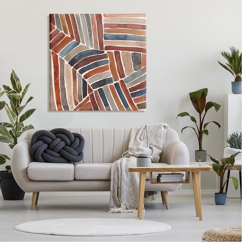 Stupell Industries Abstract Terracotta Stripes Canvas Wall Art Design by Cheryl Warrick in Saudi Arabia
