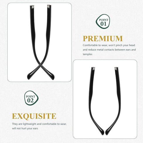 Mobestech 1pair Eyeglasses Arm Replacement Kit Lightweight Non-Slip Glasses Legs Compatible with Sunglasses Glasses Comfortable Fashionable Eyeglass Temple Accessories in Saudi Arabia