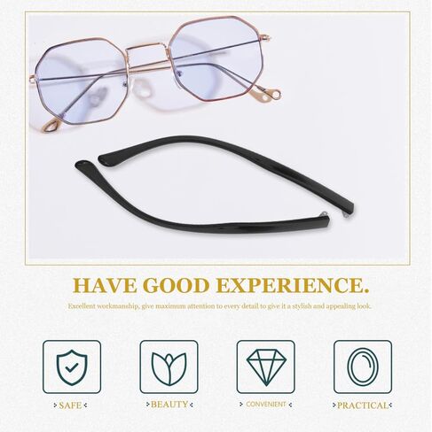 Mobestech 1pair نظارات eyeglasses arm arme rem kit خفيفة الوزن غير المنزلق الساقين متوافقة مع النظارات الشمسية إكسسوارات معبد النظارات المريحة in Kuwait