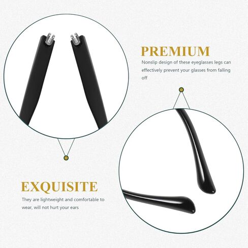 Mobestech 1pair نظارات eyeglasses arm arme rem kit خفيفة الوزن غير المنزلق الساقين متوافقة مع النظارات الشمسية إكسسوارات معبد النظارات المريحة in Kuwait