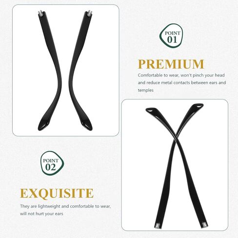 Mobestech 1pair نظارات eyeglasses arm arme rem kit خفيفة الوزن غير المنزلق الساقين متوافقة مع النظارات الشمسية إكسسوارات معبد النظارات المريحة in Kuwait
