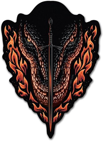 elektroplate منزل مرخص رسميا من Dragon Valyrian Steel Sword Scal - 4.5 "× 3.25" | Premium All Weather for Car و Gater Botto و Laudop و Cooler و Toolbox و Phone | صنع في الولايات المتحدة in Saudi Arabia