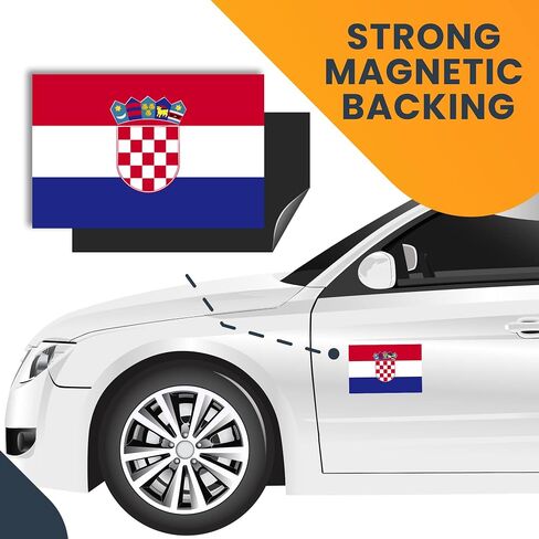 Magnet Me Up كرواتيا العلم الكرواتي ملصق المغناطيس ، 4 × 6 بوصات ، مغناطيس السيارات الثقيلة للسيارات ، سيارات الدفع الرباعي ، العصي إلى أي سطح مغناطيسي ، عنصر ثقافي ، إظهار فخر لبلدك ، مصنوع في الولايات المتحدة الأمريكية in Saudi Arabia