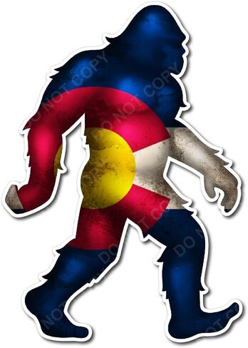 Decals by Haley Brown 12-inch Sasquatch Bigfoot Sticker - Decal Sticker for Car, Truck, Bumper - 3M Vinyl Decal for Vehicle, Indoor/Outdoor Use Sticker, Patriotic Yeti Design in Saudi Arabia
