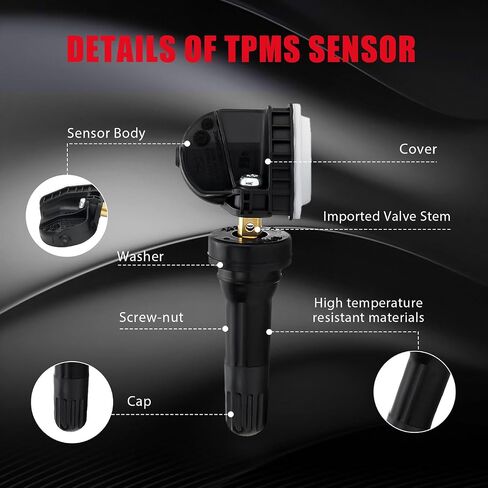 4pcs أجهزة استشعار مراقبة ضغط الإطارات 315 ميجا هرتز TPMS تناسب Bronco EcoSport Edge Escape Extpition Explorer F150 F250 F350 Fiesta Fusion Maverick Muver Mustang Ranger Connect Aviator & More in Saudi Arabia