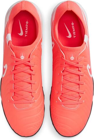 Nike Tiempo Legend 10 Pro Turf Low-Top Soccer Shoes (DV4336-800, Hot Lava/White) in Saudi Arabia