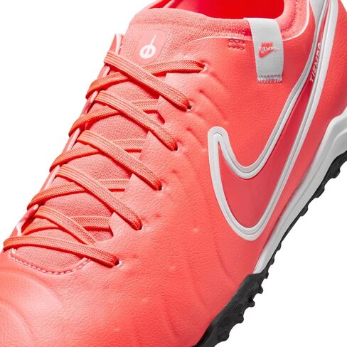 Nike Tiempo Legend 10 Pro Turf Low-Top Soccer Shoes (DV4336-800, Hot Lava/White) in Saudi Arabia