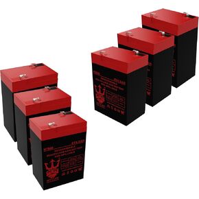 Brand NT645 6V 4.5Ah SLA Rechargeable Replacement Battery for Lithonia Lighting ELB 06042 250 Watts, Black 6 Pack in Kuwait