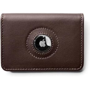 Leather Wallet for Apple AirTag NW041I – Slim Front Pocket Bifold – Handmade in Brazil – Full-Grain Leather – Holds Cards & Cash – Gift for Men – Minimalist Travel Wallet - Black in Saudi Arabia